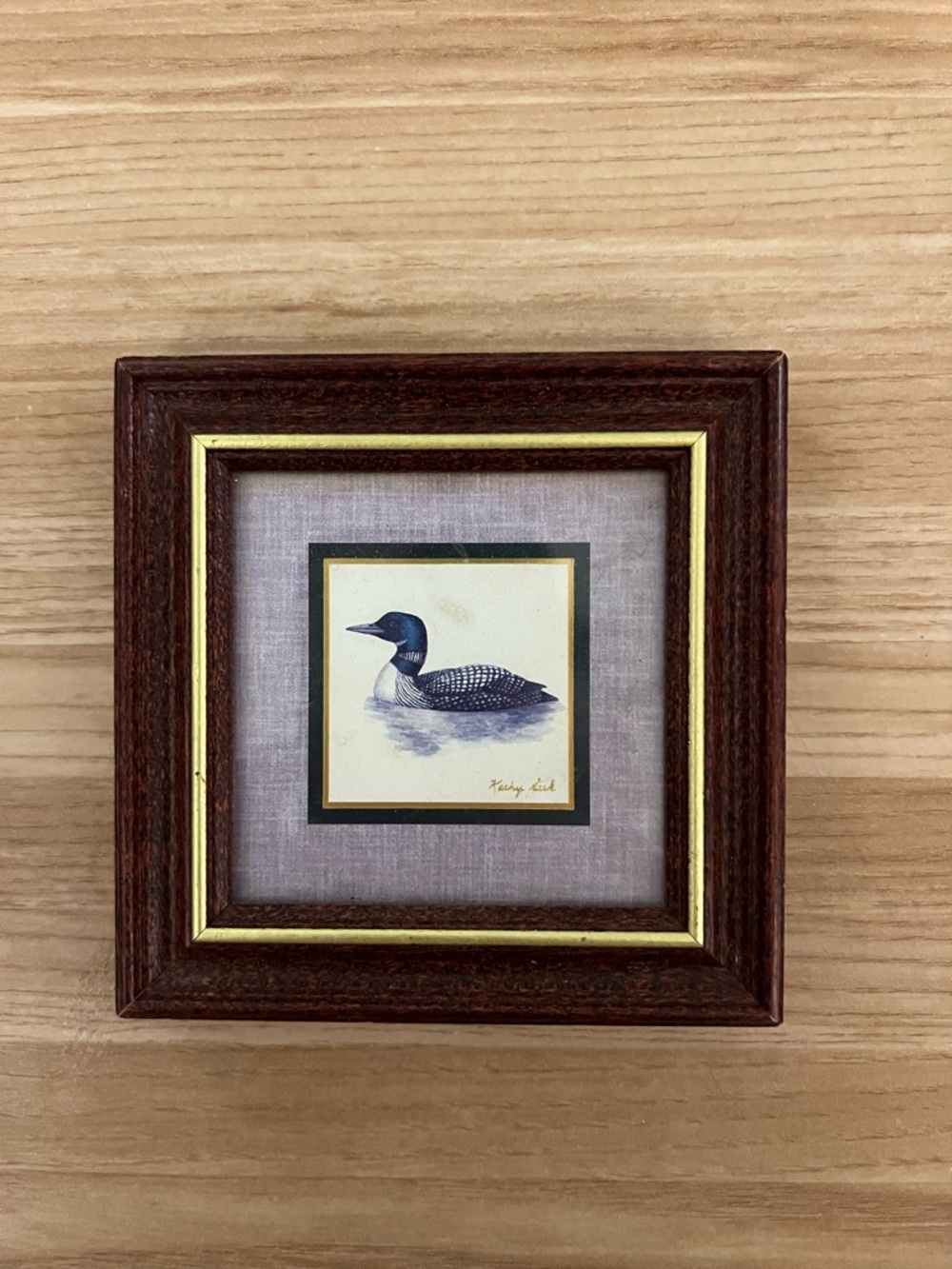 Set of 3 Framed Duck Prints Rustic Cabin Lakehouse Wall Art 4x4 - Picture 4 of 6